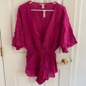 Beach swim romper coverup